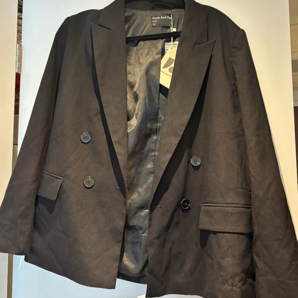 Frank and Oak Black Oversized Blazer